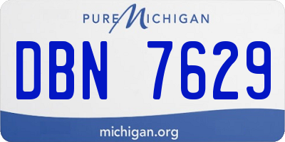 MI license plate DBN7629