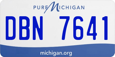 MI license plate DBN7641