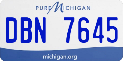 MI license plate DBN7645