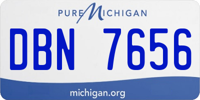 MI license plate DBN7656