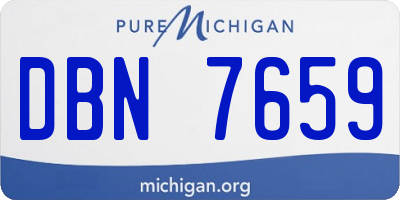 MI license plate DBN7659
