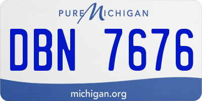 MI license plate DBN7676