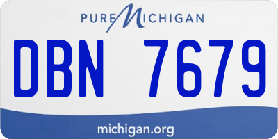 MI license plate DBN7679