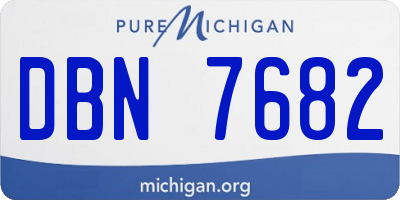 MI license plate DBN7682