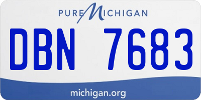 MI license plate DBN7683