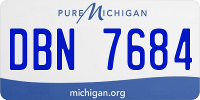MI license plate DBN7684