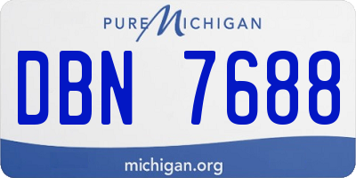MI license plate DBN7688