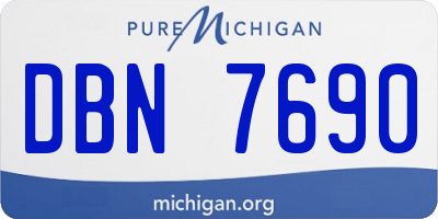 MI license plate DBN7690