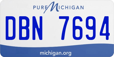 MI license plate DBN7694