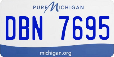 MI license plate DBN7695
