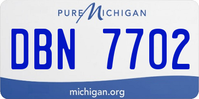 MI license plate DBN7702