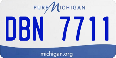 MI license plate DBN7711