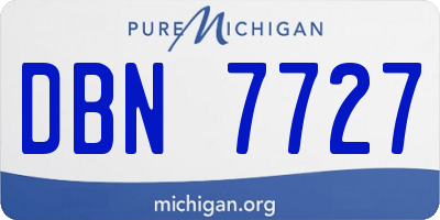 MI license plate DBN7727