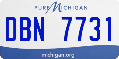 MI license plate DBN7731