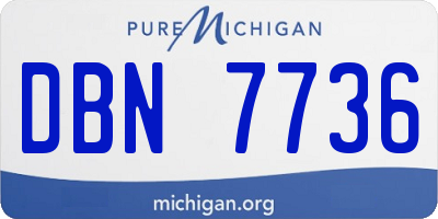 MI license plate DBN7736