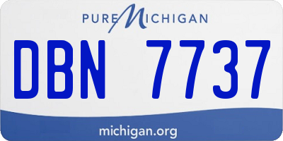 MI license plate DBN7737