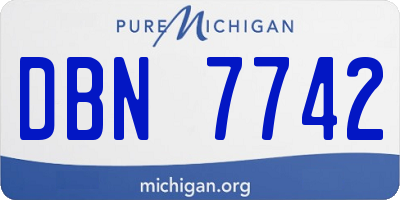 MI license plate DBN7742