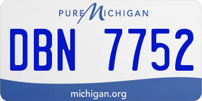 MI license plate DBN7752