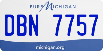 MI license plate DBN7757