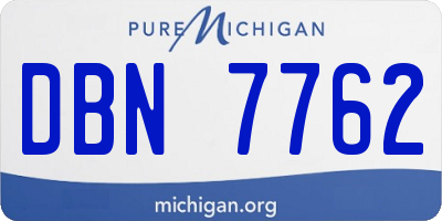 MI license plate DBN7762