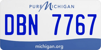 MI license plate DBN7767