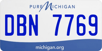MI license plate DBN7769