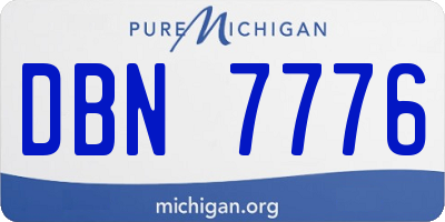 MI license plate DBN7776