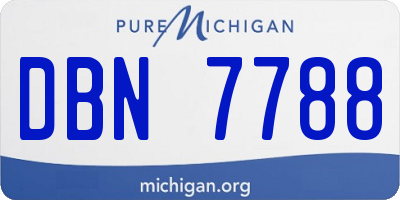 MI license plate DBN7788