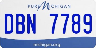MI license plate DBN7789