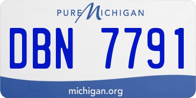 MI license plate DBN7791