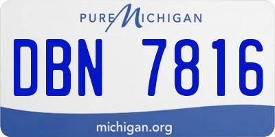 MI license plate DBN7816