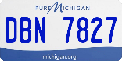 MI license plate DBN7827