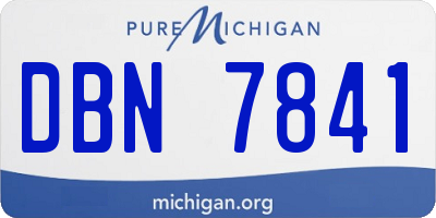 MI license plate DBN7841