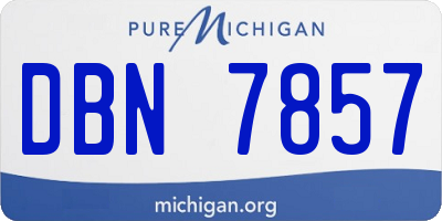 MI license plate DBN7857