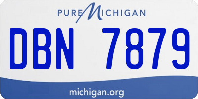 MI license plate DBN7879