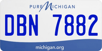MI license plate DBN7882