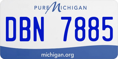 MI license plate DBN7885