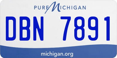 MI license plate DBN7891