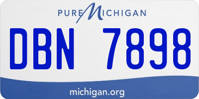 MI license plate DBN7898