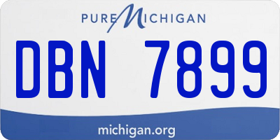 MI license plate DBN7899