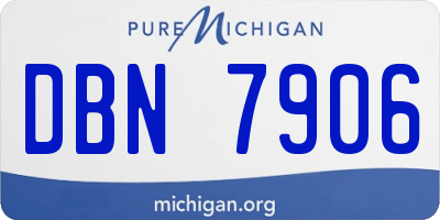 MI license plate DBN7906