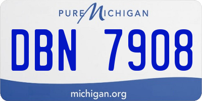 MI license plate DBN7908