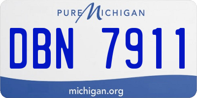 MI license plate DBN7911
