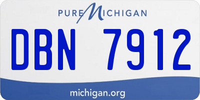 MI license plate DBN7912