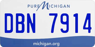 MI license plate DBN7914
