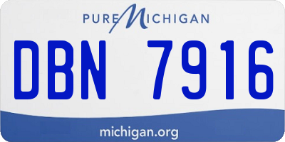 MI license plate DBN7916