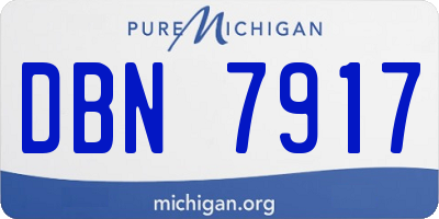 MI license plate DBN7917