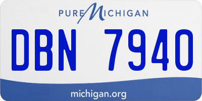 MI license plate DBN7940