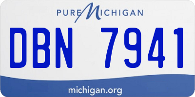 MI license plate DBN7941