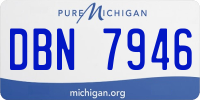 MI license plate DBN7946